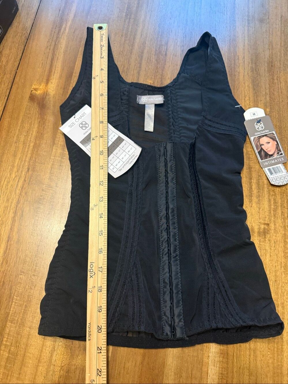 Daisy Fuentes Fashion Shaper Women's Medium Black Waist Cinching Torset NEW - Picture 4 of 6